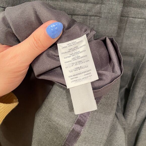 J.Crew Sleeveless Button up Pleated Wool Sheath Dress Gray 8 - Picture 10 of 12